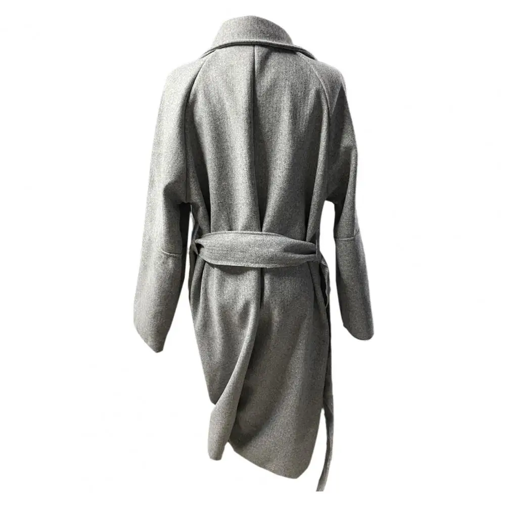 

Длинное пальто женское осенне-зимнее толстое теплое женское пальто с лацканами на одной пуговице новая мода свободные карманы женская верхняя одежда дорожное пальто