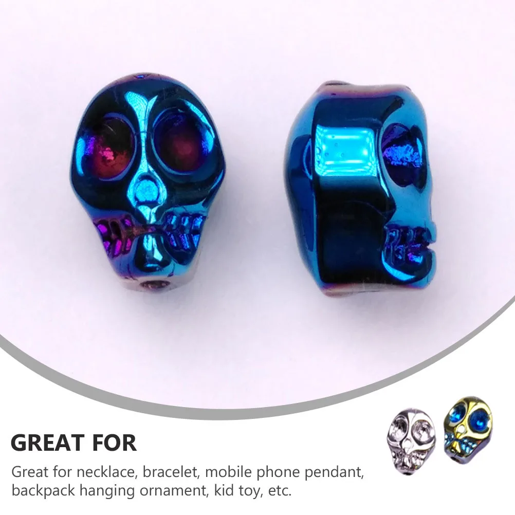 

50 шт., дизайн черепа, хрустальное стекло, свободные бусины, сделай сам, ювелирные изделия, декоративные разделители, подвески, ожерелье, браслет, дизайн черепа, свободные бусины