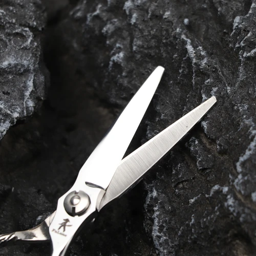 Imagen 2 del producto FnLune 4,5 pulgadas Vg-10 tijeras profesionales de peluquería corte accesorios de peluquero corte de pelo tijeras de adelgazamiento herramientas de peluquería tijeras