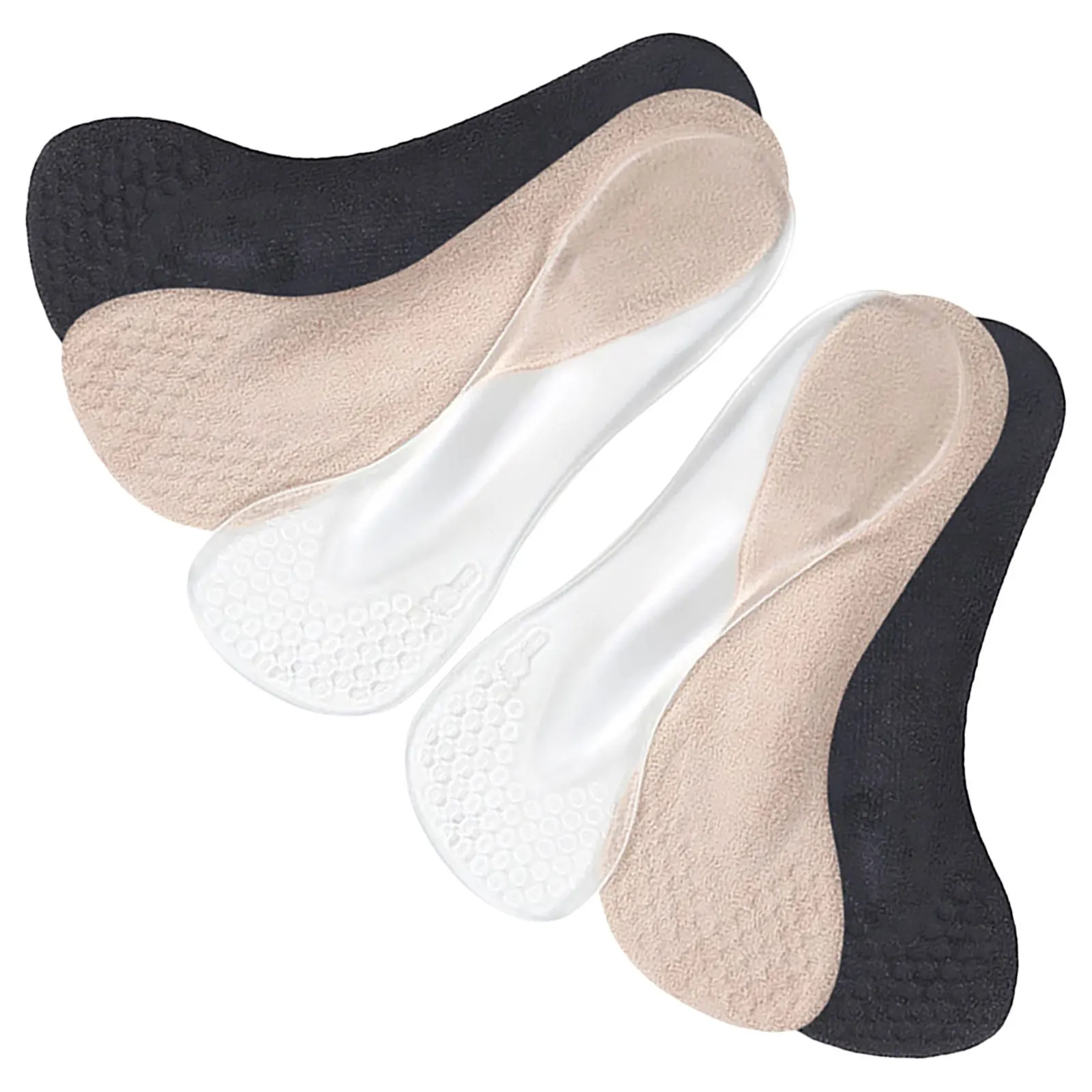 

3 Pairs Shock Absorbing Insoles Women Heel Pads Anti Slip Inserts Foot Care Tools Shoe Cushions Reduce Stress Joints Improve