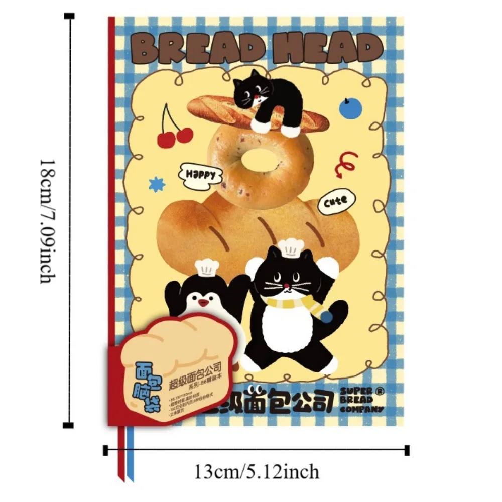 Bread Hardcover Schedule Planner Notebook To Do List Thicken B6 Notebook Planner 4 Colors Cute Diary Notepad Journal Notebook
