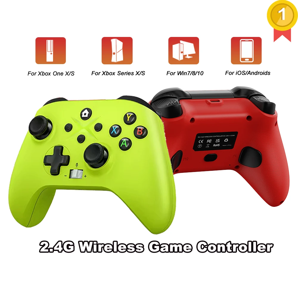Bezprzewodowy gamepad do Xbox One/Xbox Series X/S/ Xbox z funkcją żyroskopu sześcioosiowego i turbo, joystick do konsol do gier — 2