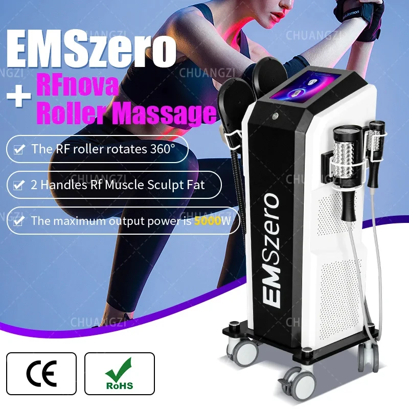 EMSZERO  6500W Sculpting Butt Lift Machine 2 in 1 Body Sculpt Machine RF Roller Muscle Stimulator Body Shaping Massage Equipment