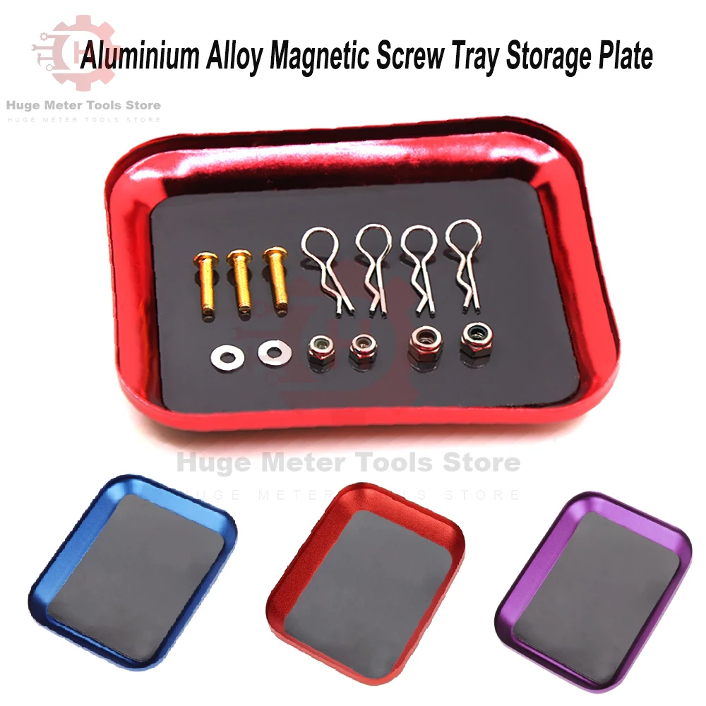 Aluminium Alloy Magnetic Screw Tray Storage Plate Mini Screw Plate Screw Bits Box Mobile Repair Screw Mat Model Repair Tools