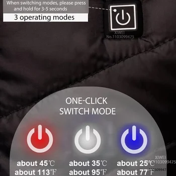 21 Areas Heated Jacket Cotton Clothes Lightweight USB Electric Self Heating Jacket Men Women Coat Ski Camping Winter Clothing 4