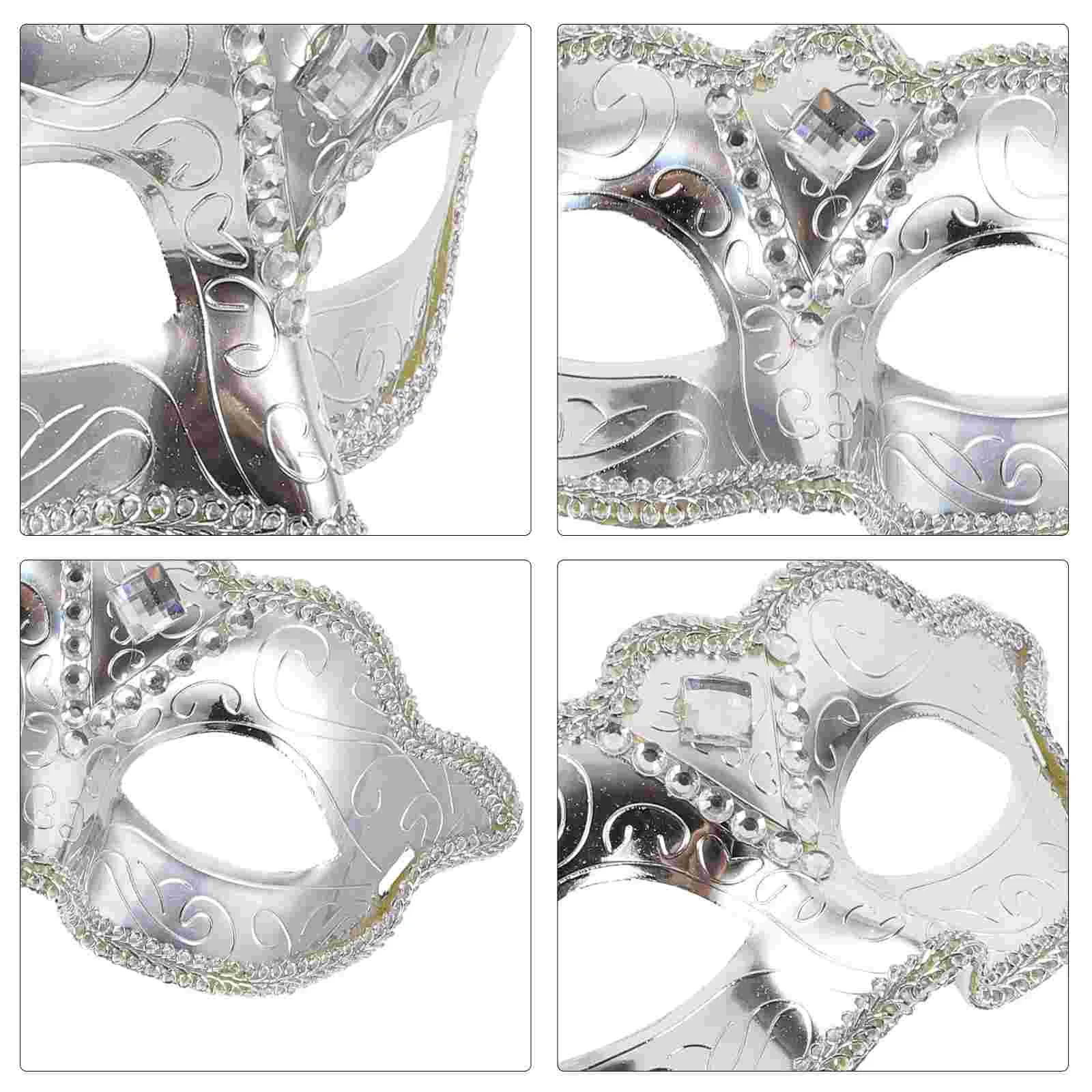 Halloween Mask Mardi Gras Accessories Cosplay Costume Prop Party Masquerade for Women with Stick Costumes