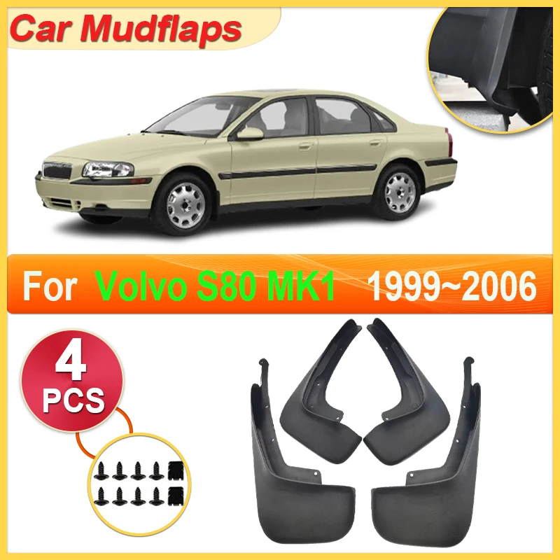 

For Volvo S80 MK1 2004 Accessories 1999~2006 Car Mudguard Parts Mudflap Tool Splash Fender Flare Cover Guard Auto Mud protection