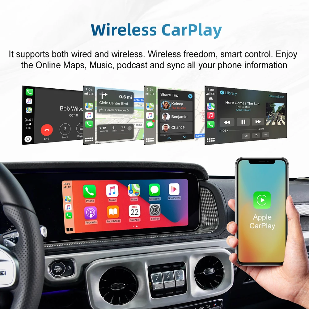 OEM Screen Upgrade Decoder Box CarPlay Android Auto for Mercedes Benz NTG 5.5 COMAND System 2017-2019