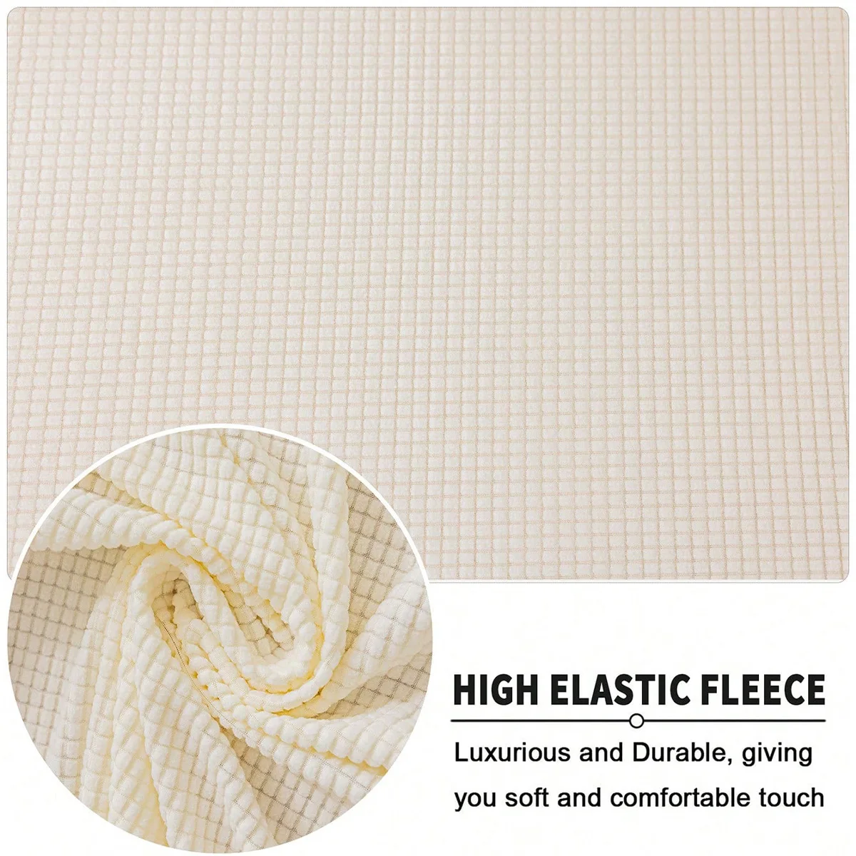 1Pc Elastic Stool Cover, Thickened All-inclusive Square Low Stool Cover, Household Sofa Footrest Stool Cover Furniture Protector