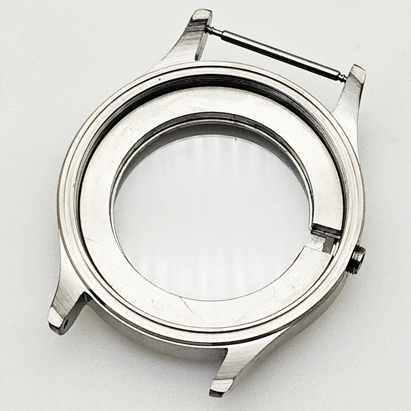 40mm Case 316L Stainless Steel Case Silver Watch Replacement Accessories Fit Miyota8215 2813 Automatic Movement