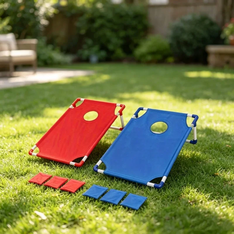 Portable Sandbag Throwing Target Board Kit With Fabric Pouches Outdoor Backyard Gathering Indoor Team Interactive Game Set