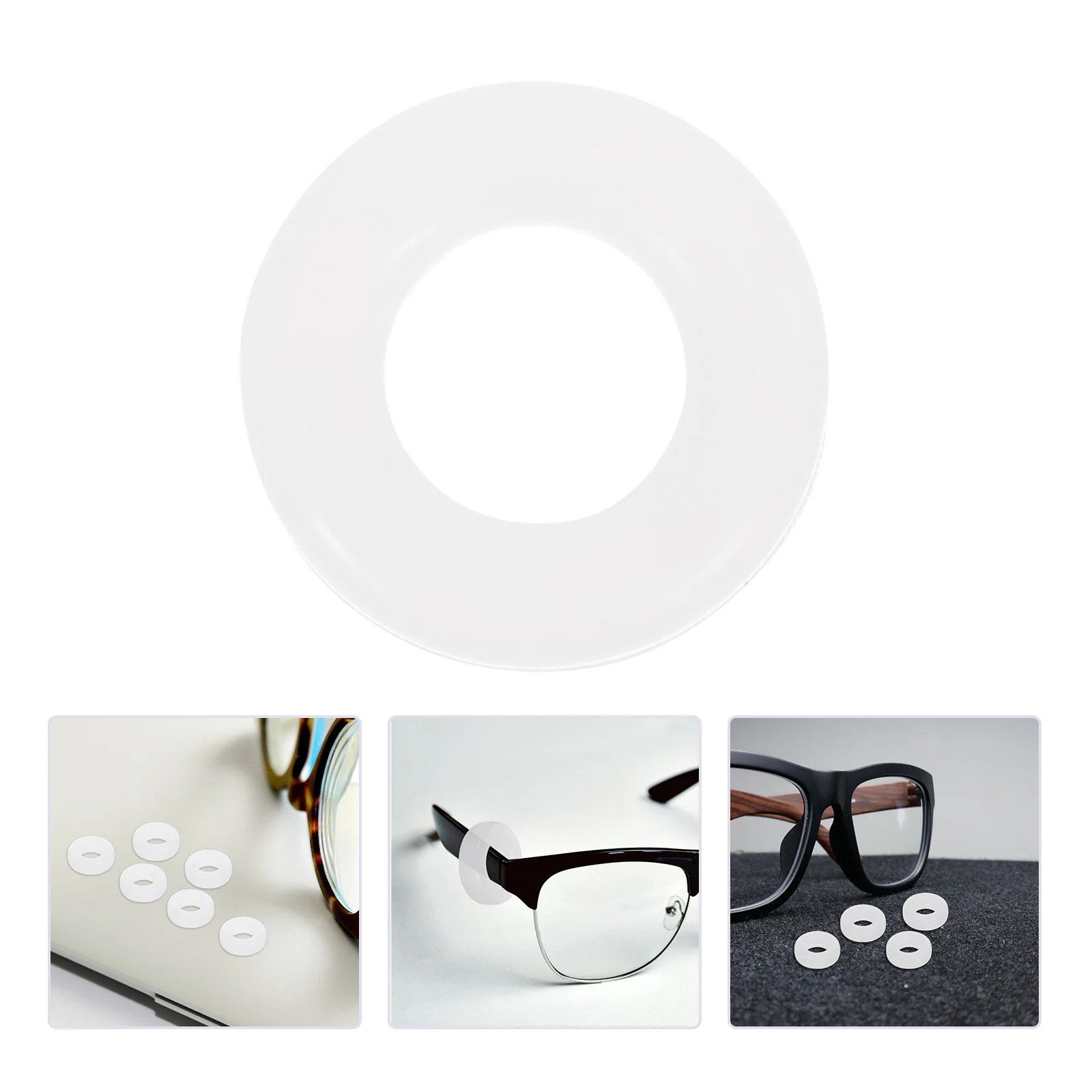 

20Pairs Glasses Anti-Slip Ring Silicone Retainer White Semitransparent Durable Silicone Ring Fits Reading Sunglasses Adults