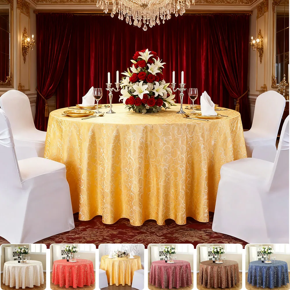 

1PC Modern Round TableclothThick Printed Wrinkle-Resistant Tablecloth for Home Hotels Restaurants Dining Rooms Easy To Clean