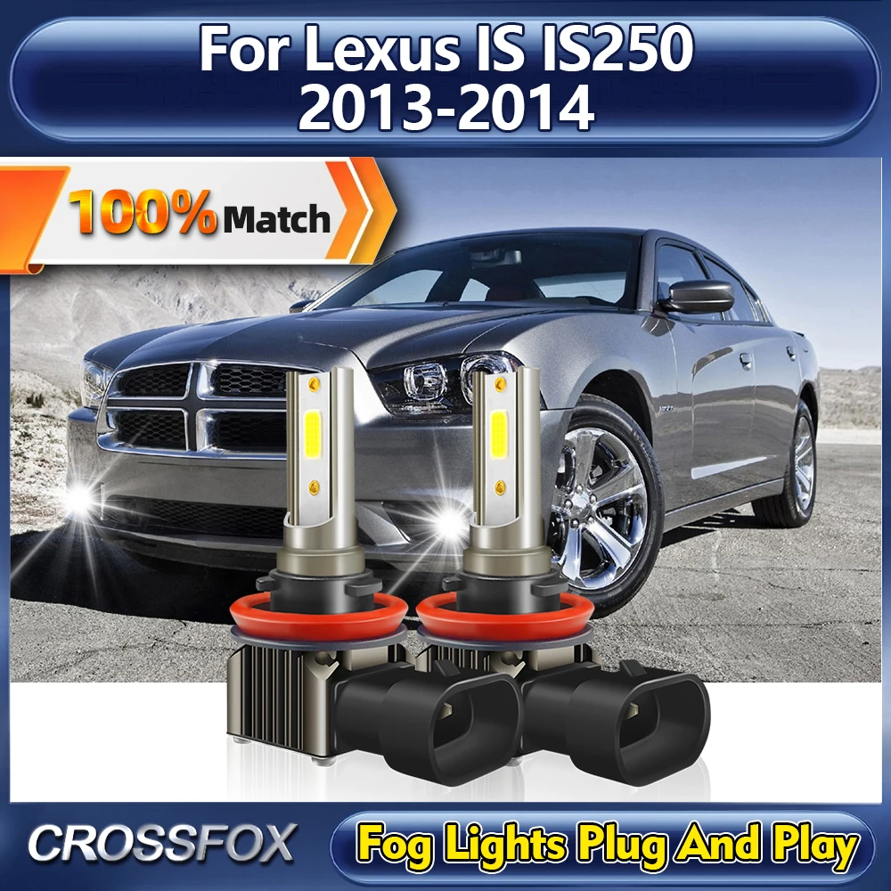 20000LM Canbus H8 H9 H11 LED Car Fog Lights 6000K White Auto Lamps Bulbs 12V Plug And Play For Lexus IS IS250 2013 2014