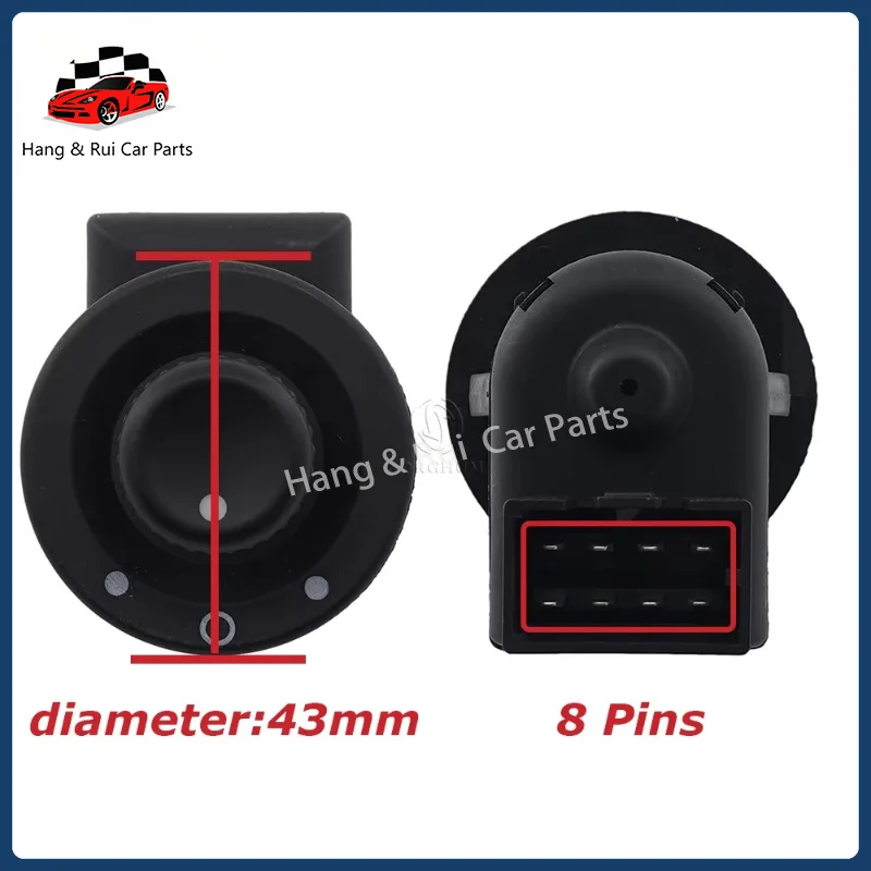 8200214919 8 Pin 255704649R Reaview Mirror Control Switch Adjustment Knob For Renault Megane Clio Master Kangoo Twingo Modus MK2