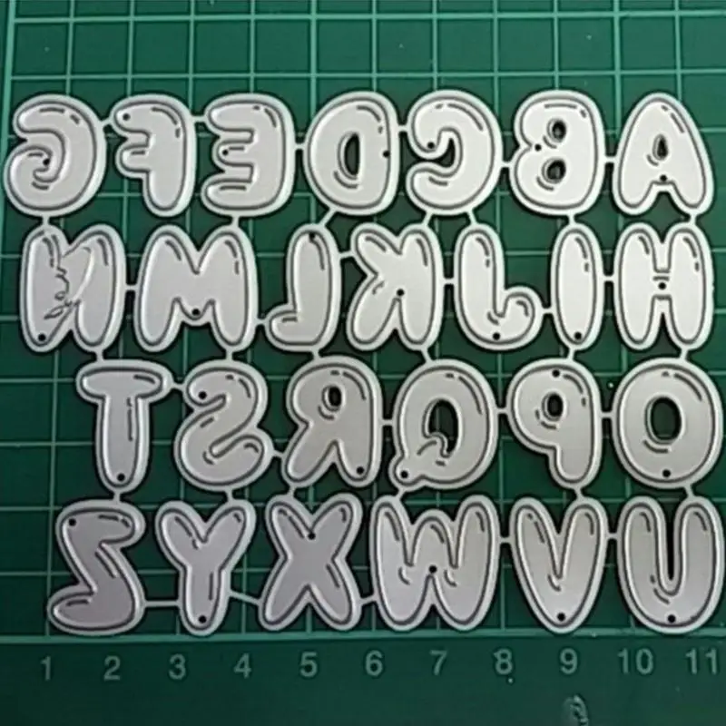 1 Stück Bastel-Stanzformen 26 A-Z Alphabete Rand Metall-Stanzformen Schablonen für Scrapbooking