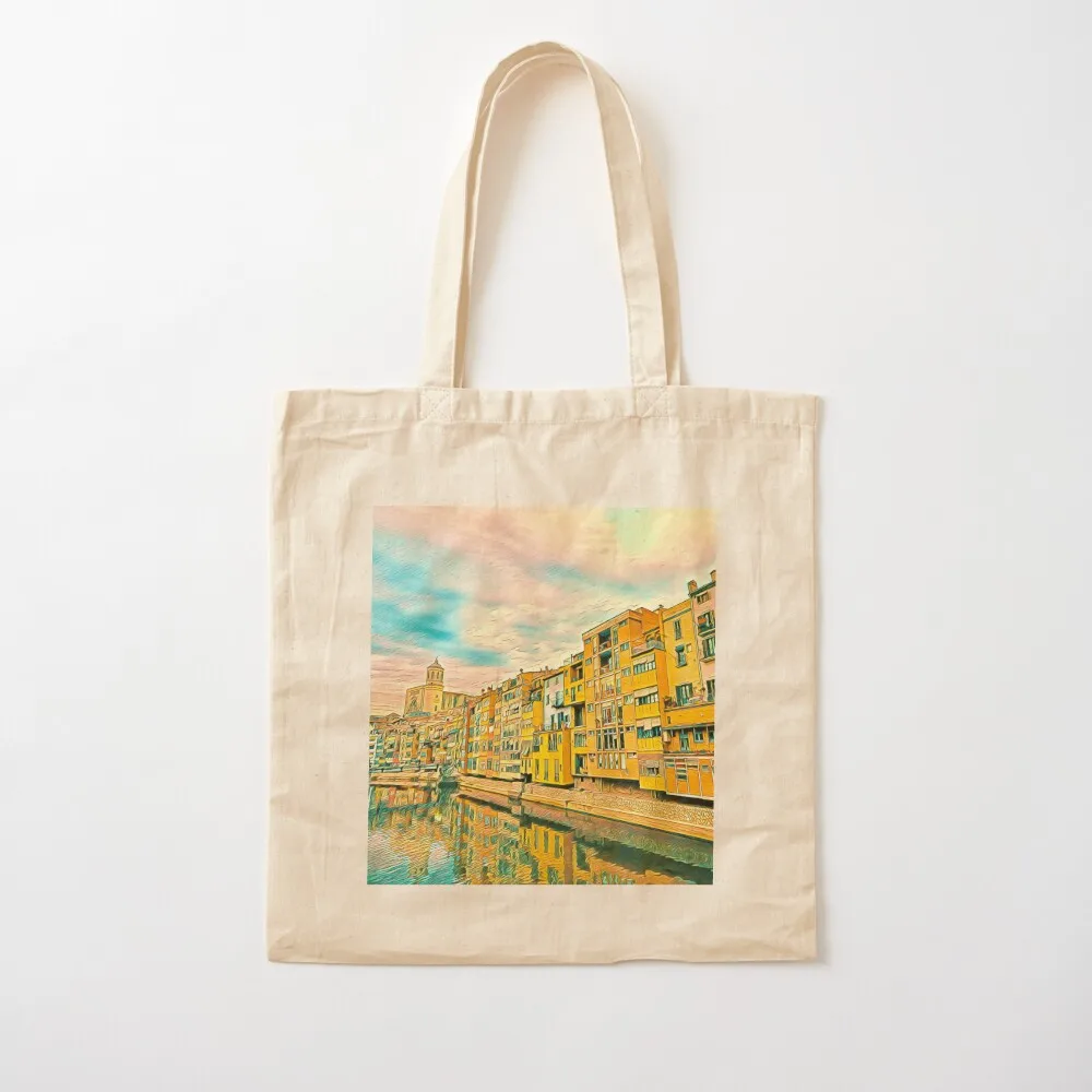 

Girona, Picture Art Tote Bag shopping bags foldable canvas tote Canvas Tote Bag
