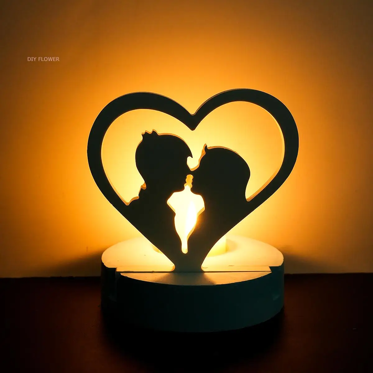 Couple Kissing Candle Holder Silicone Mold DIY Gypsum Cement Love Candlestick Ornament Resin Mould Crafts Valentine\'s Day Gifts