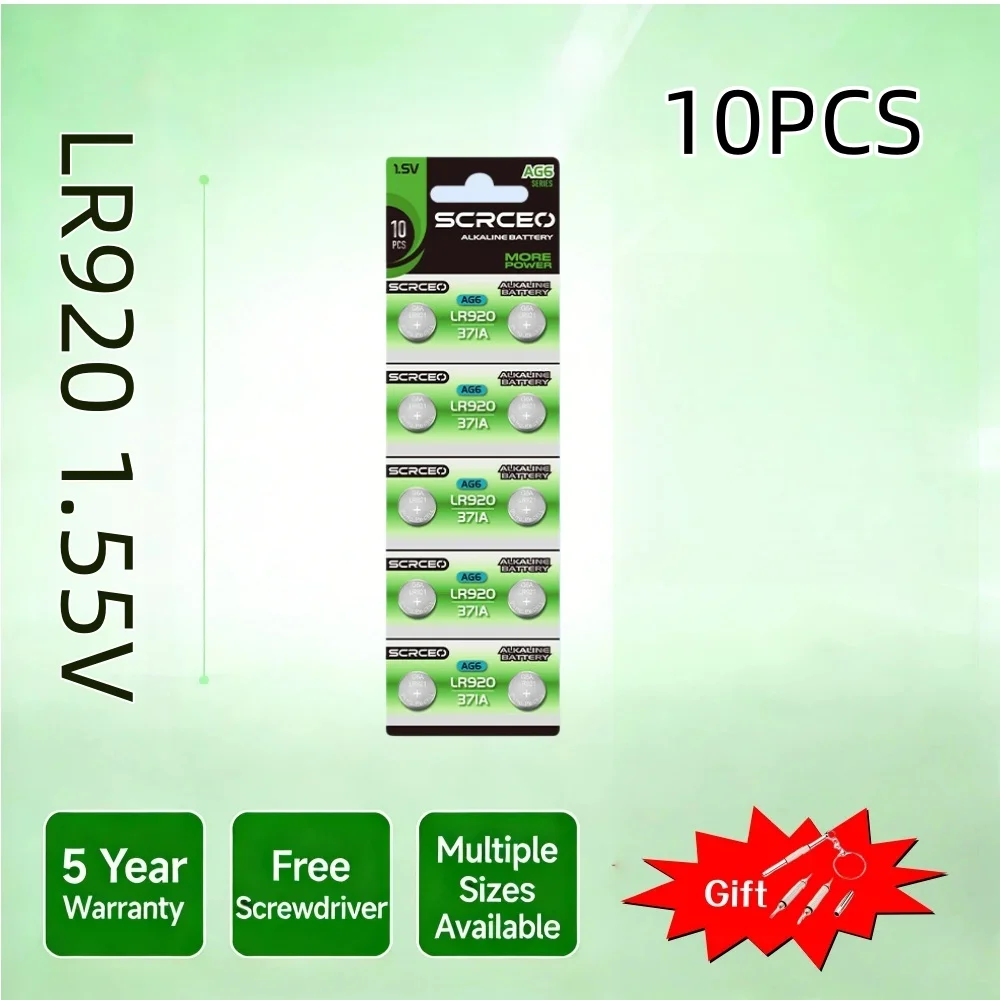 2-30PCS  LR920 AG6 371 370 LR69 LR921 G6A SR920 Button Batteries For Watch Toys Remote SR920SW AG 6 Cell Coin Alkaline Battery