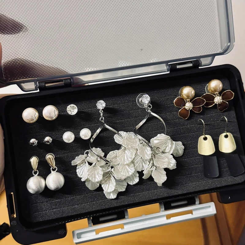 

Коробка для хранения серег 2026: Новая, вместительная, портативная шкатулка для украшений, изысканный органайзер для аксессуаров для ушей