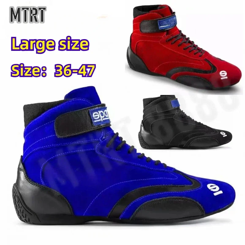 Genuine Leather Motorcycle Boots Racing Shoes Car Driving Off-road Leisure Sports Riding Kart Motorcycle Boots for Men and Women