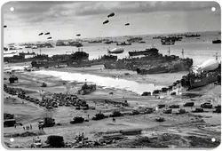 D-Day Normandy landings World War Omaha Beach Metal Tin Sign Poster Suitable for Bar Cafe Restaurant Billiard Hall Hotel Home De