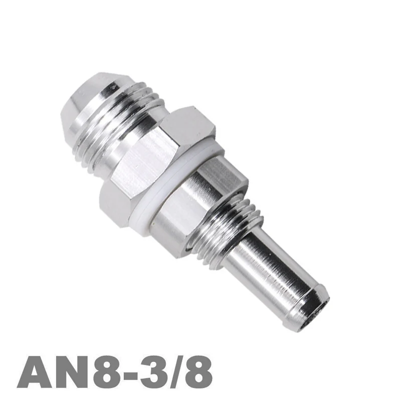 

8AN Straight Hose Barb Double Fuel Pump Tank Fitting Bulkhead Adapter Fitting Hose Thread Fuel Oil Gas Coolant Connector