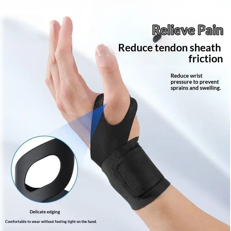 Elastisches Handgelenkband, Handgelenkbandage, Kompressionsbandage, dünne Handgelenkbandage, Handgelenkstütze für Badminton und Tennis, Handgelenkstütze mit Daumenstütze, Handschuhe, Handflächenschutz. – Detail 9