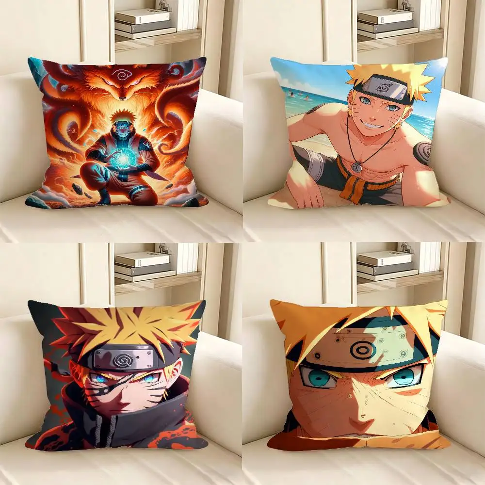 1pc NARUTO Pillow Case Fashion Square Pillowcase Bedroom Sofa Room Ins Decoration Leisure