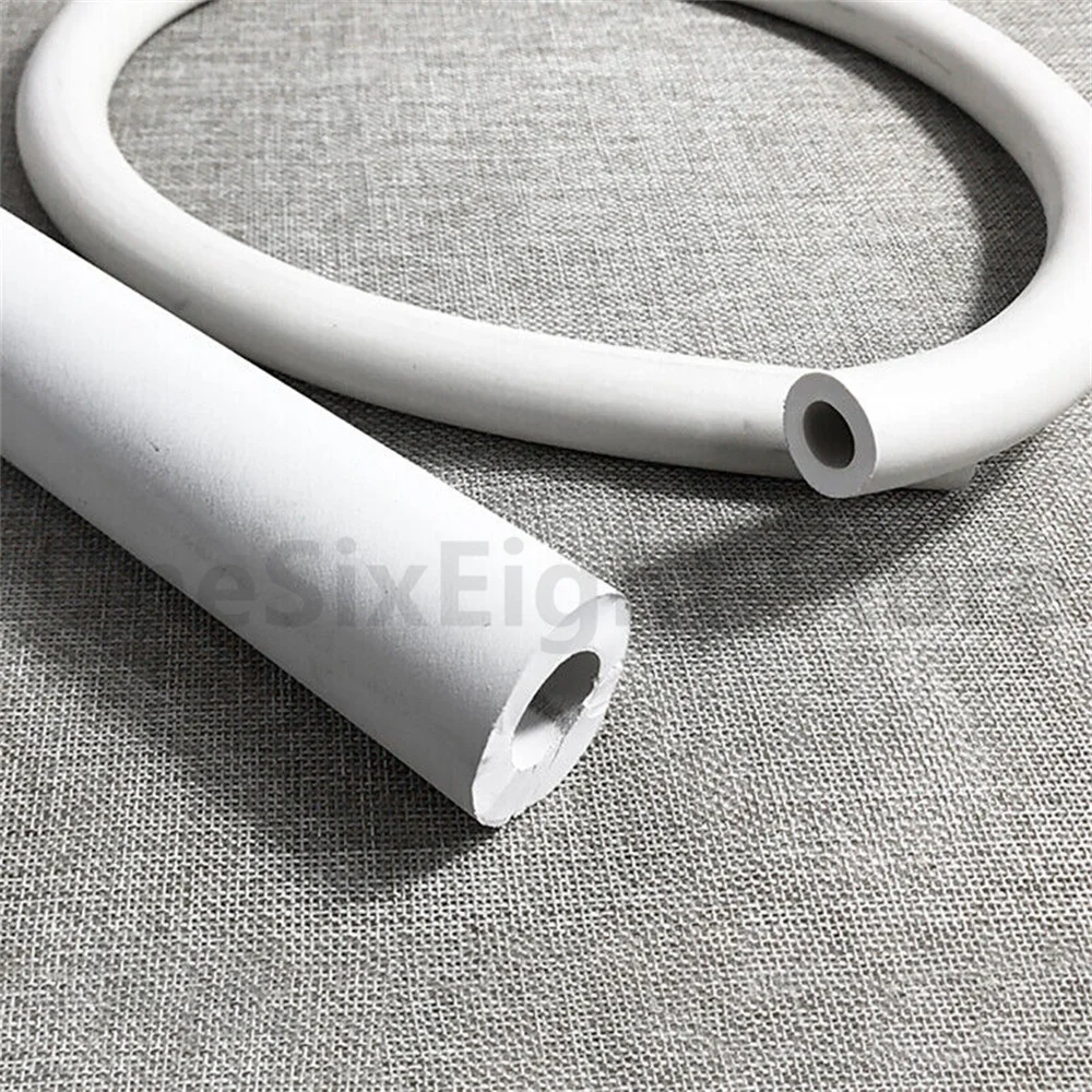 White Rubber Hose Vacuum Rubber Tube Anti-wear Protection Suction And Conveying Pipe Inner Diameter 1.5-25mm