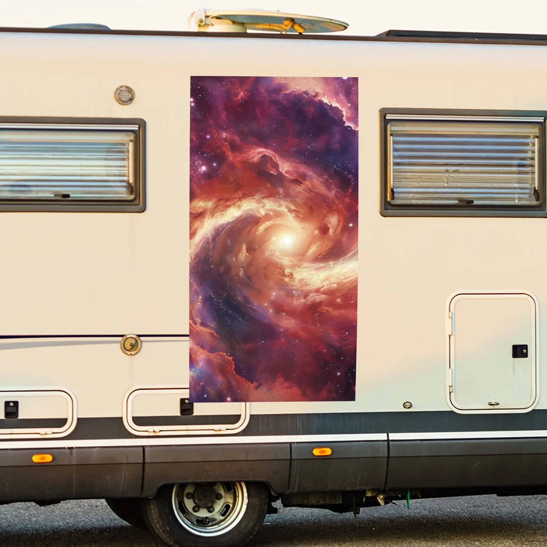 

Автомобильная наклейка Cosmic Vortex Dream, виниловая наклейка для двери автомобиля на колесах, водонепроницаемая самоклеящаяся виниловая наклейка по бокам автофургона