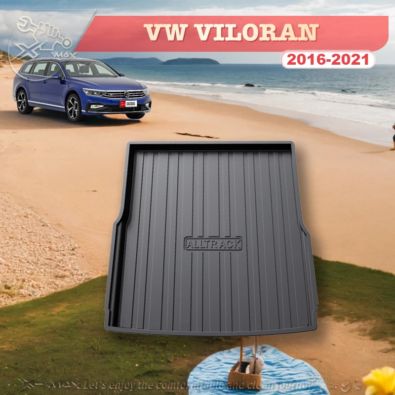 

"For VW VILORAN 2016-2021 TPE Custom Fit Car Trunk Mat All Season Black Cargo Mat 3D Shaped Laser Measured Trunk Liners ﻿"