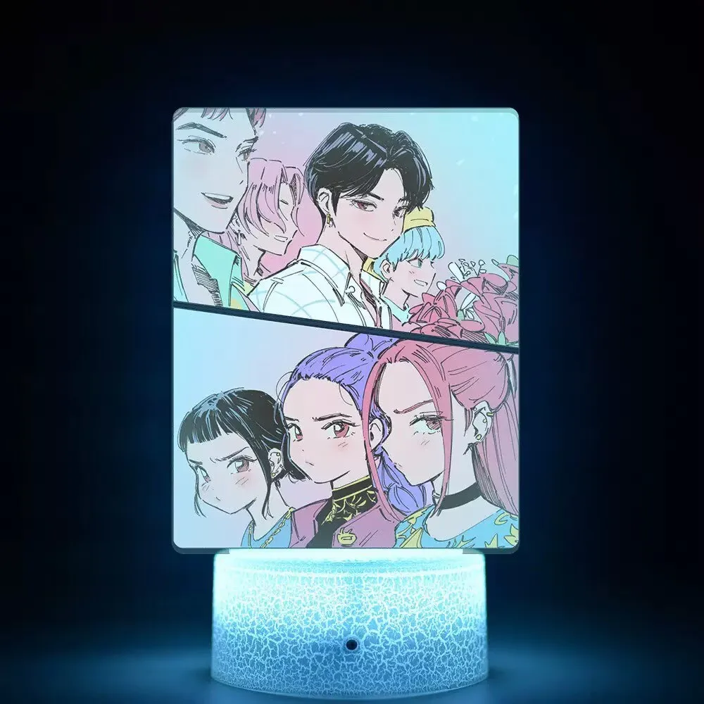 K-POP Anime Zoe Rumi Mira Saja Boys Remote Control Night Light 16 Color LED Lamp USB Rechargeable Birthday Gift Kpop Fans Kids - Image 2