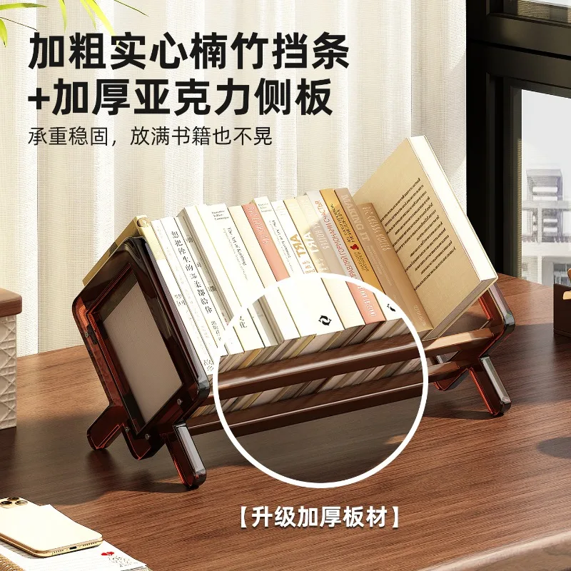 Desktop bookshelf corner storage rack, living room simple children'sbook storage rack, office countertop narrow-edge small shelf