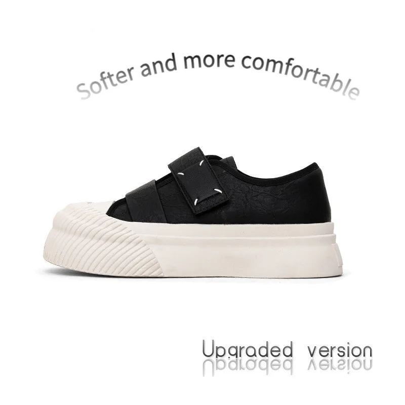 2024 New Thick Velcro Mary Jane Shoes Women All-matching Small White Cookie Shoes to Increase Leisure Sports Board Shoes