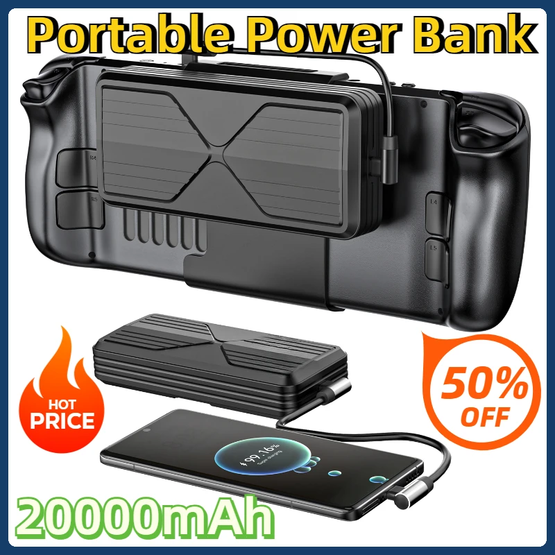 

For Steam Deck, 45W PD 3.0 Fast Charging Battery Bank, External Battery Pack Compatible 20000mAh Portable Power Bank