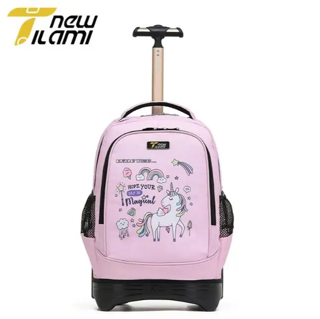 17 inch laptop roller backpack MATEIN Backpack, Travel Backpacks with Wheels and two mesh side pockets MATEIN Rolling Bag with Wheels,