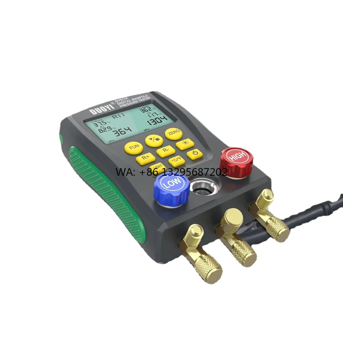 

DUOYI DY517A Refrigeration Pressure Gauge Set R410A Digital Manifold HVAC Meter Pressure Freon Manometer Temperature Tester