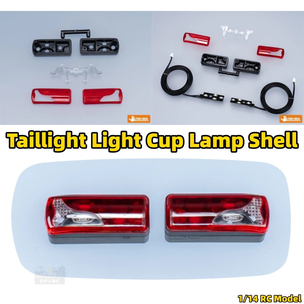 Taillight Light Cup Lampshade LED Plastic Unversal for 1/14 Tamiya RC SCANIA 770S VOLVOO MANN TGS TGX Truck Trailer Toy Parts