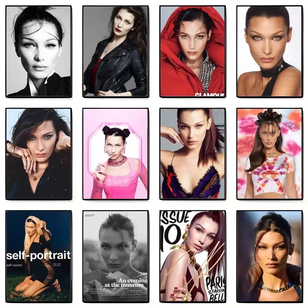 B-bella H-Hadid supermodel Poster Self-adhesive Art Waterproof Sticker Coffee House Dorm Room Wall Decor
