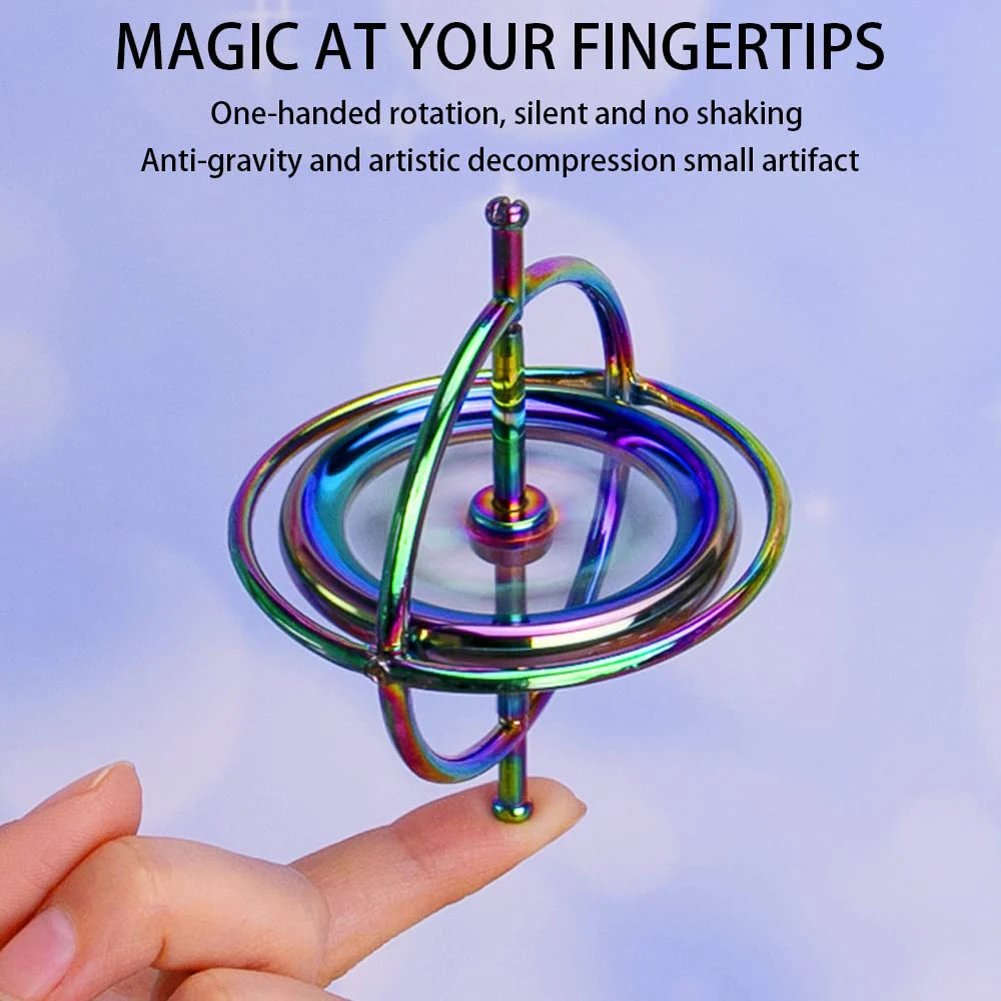 Metal Machinery Gyroscope Anti-gravity Tumbler Gyro Copper Spinner Fingertip Finger Gyro Spiral Desktop Anti Stress Toy