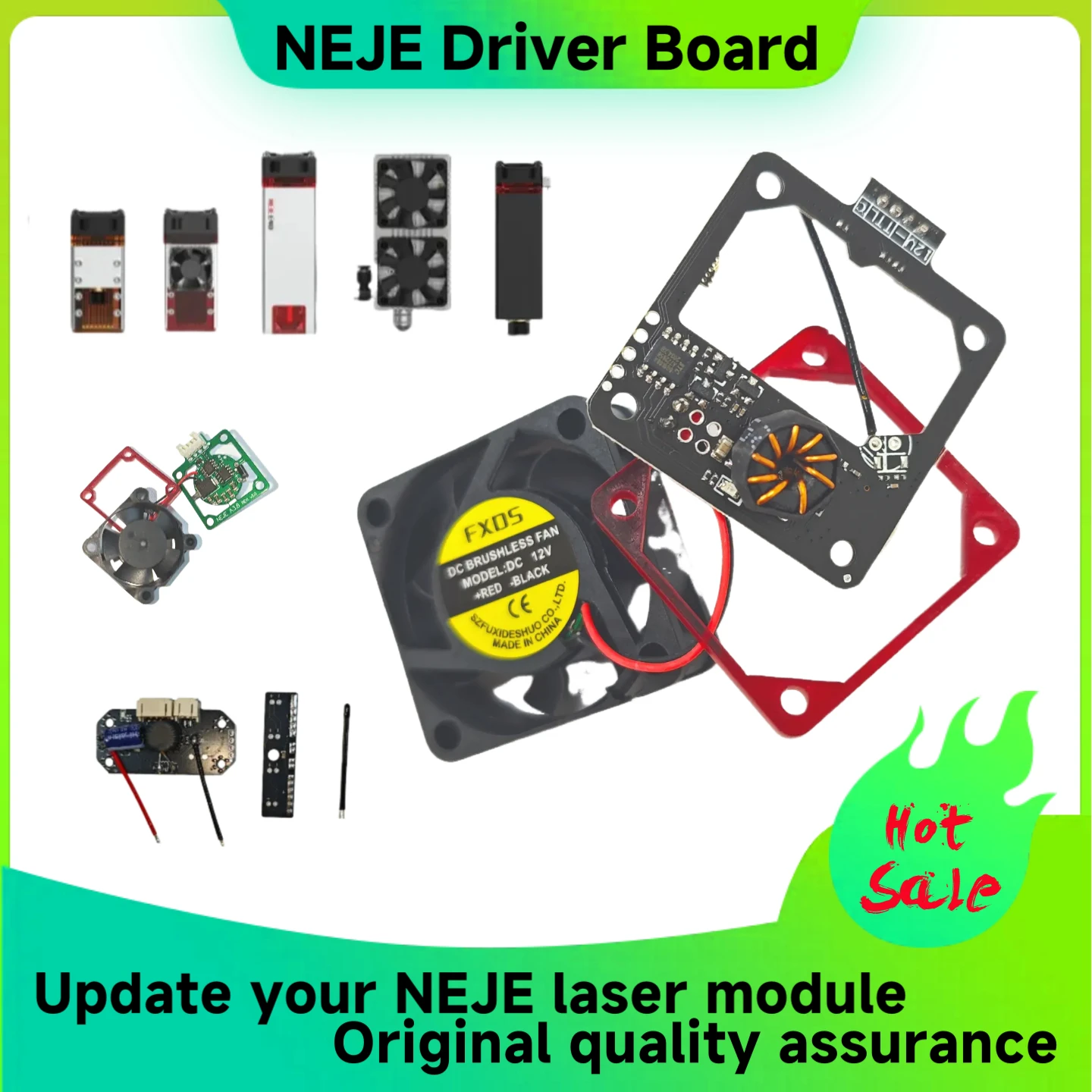 Professional NEJE CNC Driver Board Dual LD for A40640/A40630/F30130/N40630/N30820/A30130/E80/E40 Laser Module