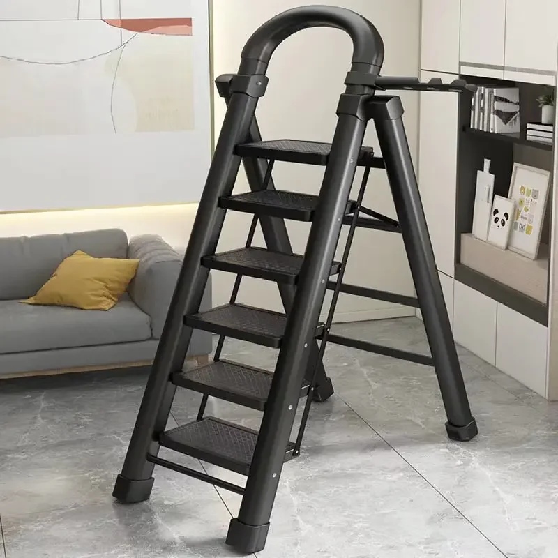 

Telescopic folding stairs Household ladders Small, lightweight and multi-functional mobile herringbone ladders One ladder