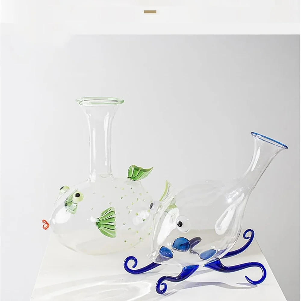 

Octopus Pufferfish Shaped Wine Decanter Suitable for Wine, Scotch Whisky, Bourbon Home decoration Dining Table Decor Aesthetic