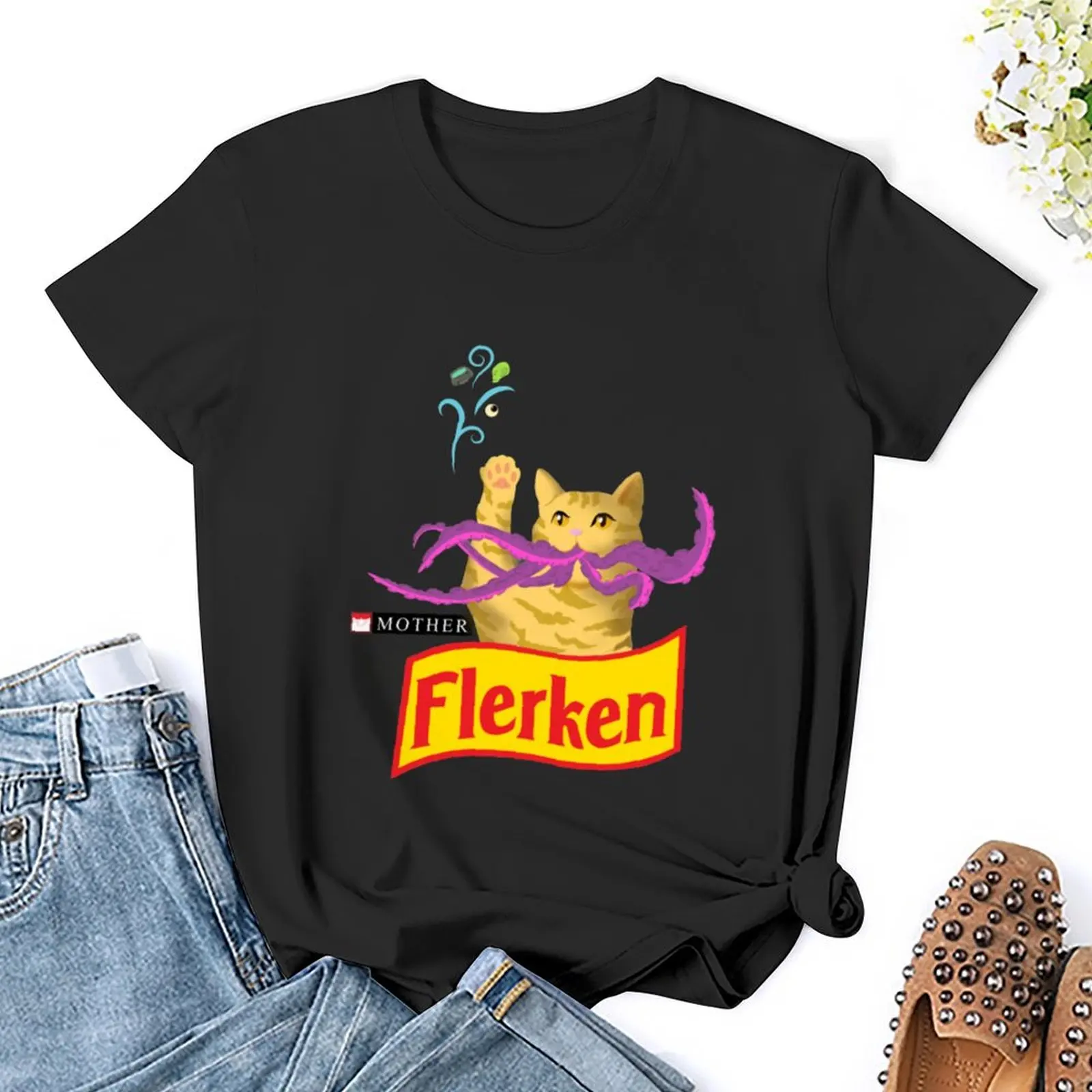 Frisky Mother Flerken T-Shirt shirts graphic tees plus size tops cute tops Women clothes