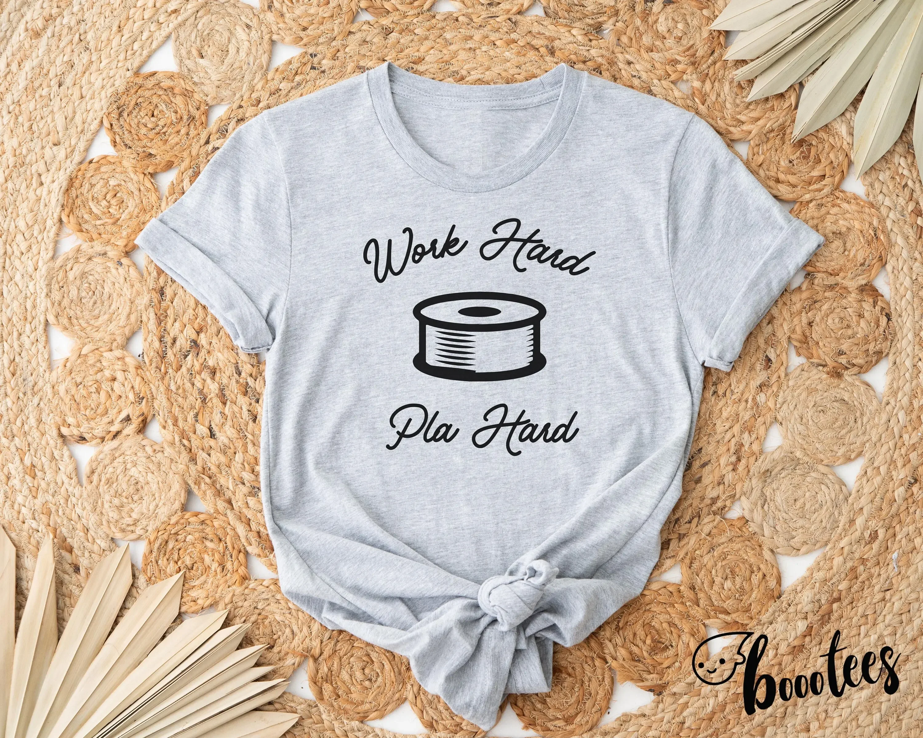 

3D Printing T Shirt Printer Ladies Kids Baby For Him Her Mothers Fathers Day Present Work Hard Pla