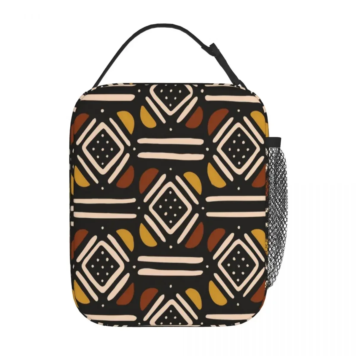 Tribal Print Lunch Bag For Children Vintage African Lunch Box Casual Picnic Cooler Bag Portable Insulated Thermal Lunch Bags