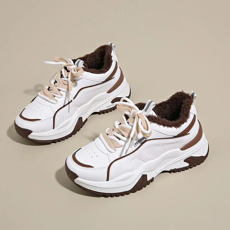 

Ins Trendy Winter Boots for Women 2025 New Chunky Sneakers with Thermal Insulation 5cm Thick Sole Breathable Mesh Upper