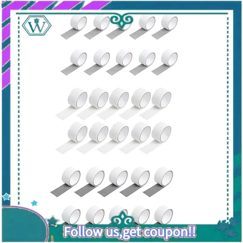 A75Q-30PCS Screen Repair Tape Avoid Insect Fly Door Window Mosquito Net Patch For Repair Holes Tears White Black Gray