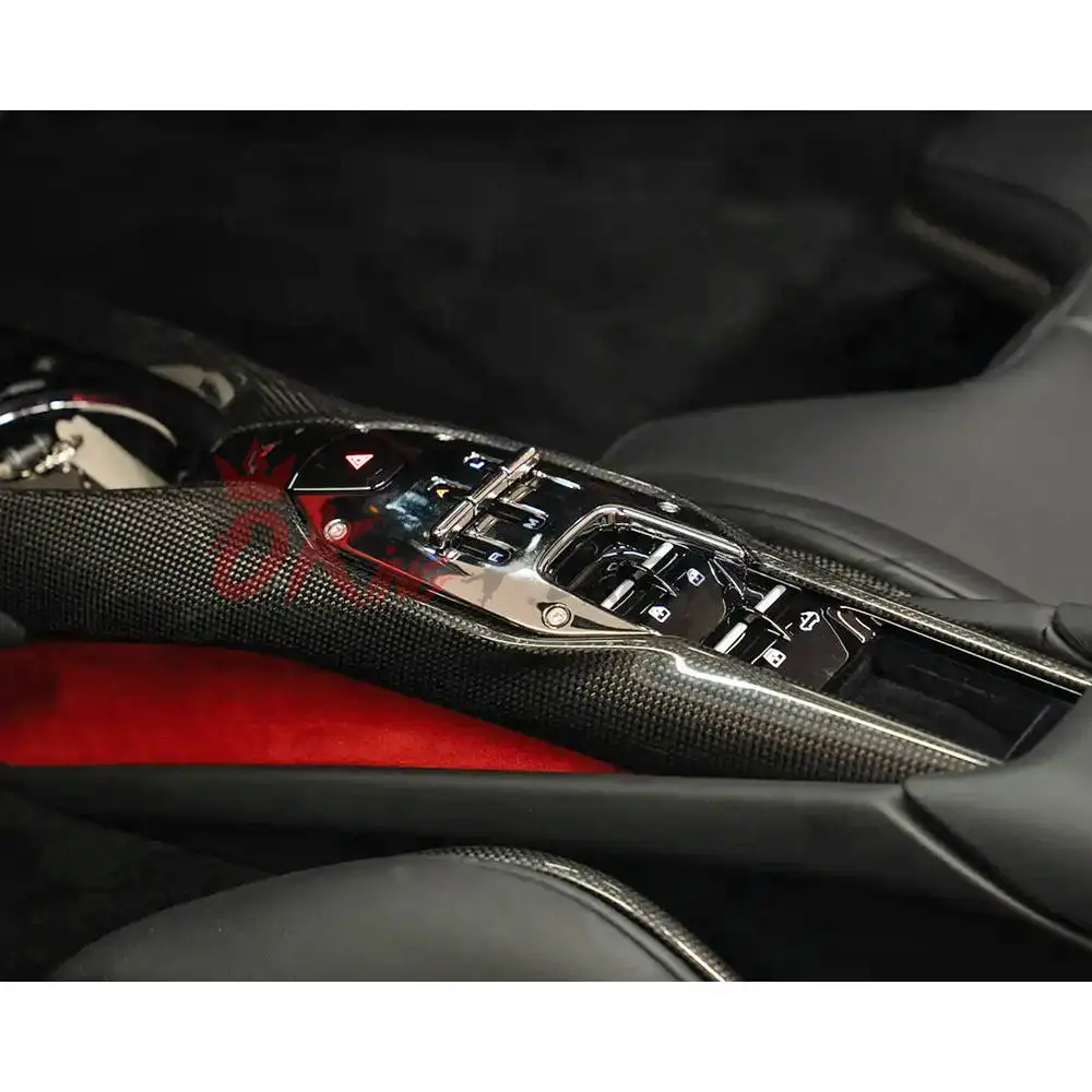 Verbessern Sie die Mittelkonsole für Kohlefaser-Innenraum-Kits für Ferrari 296